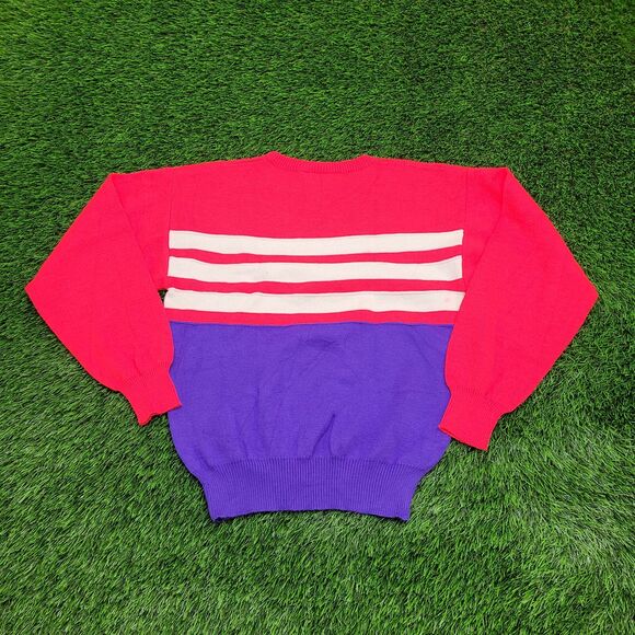 Vintage 80s MOD Sweater Small 19x23 Red - Picture 2 of 10